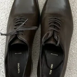 TOM FORD Mens Elkan Whole-cut Oxfords Shoes Mid-Brown Leather Sz 11D $1950 NWB Tom Ford | Shoes | Tom Ford Mens Elkan Wholecut Oxfords  main image 2